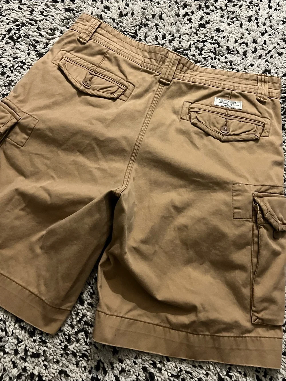 Polo Ralph Lauren Khaki Cargo Shorts 10” Inseam Men’s Size 35